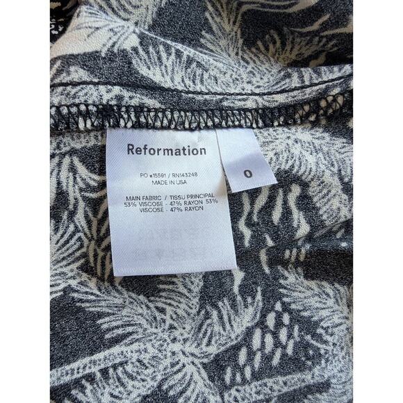 NWT Reformation Sigmund Tropical Printed Crepe Midi Dress Size 0 Lanai #2J456 - Picture 11 of 11